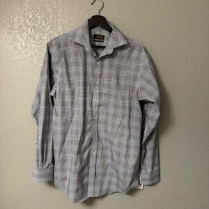 Men’s Tasso Elba Plaid Dress Shirt